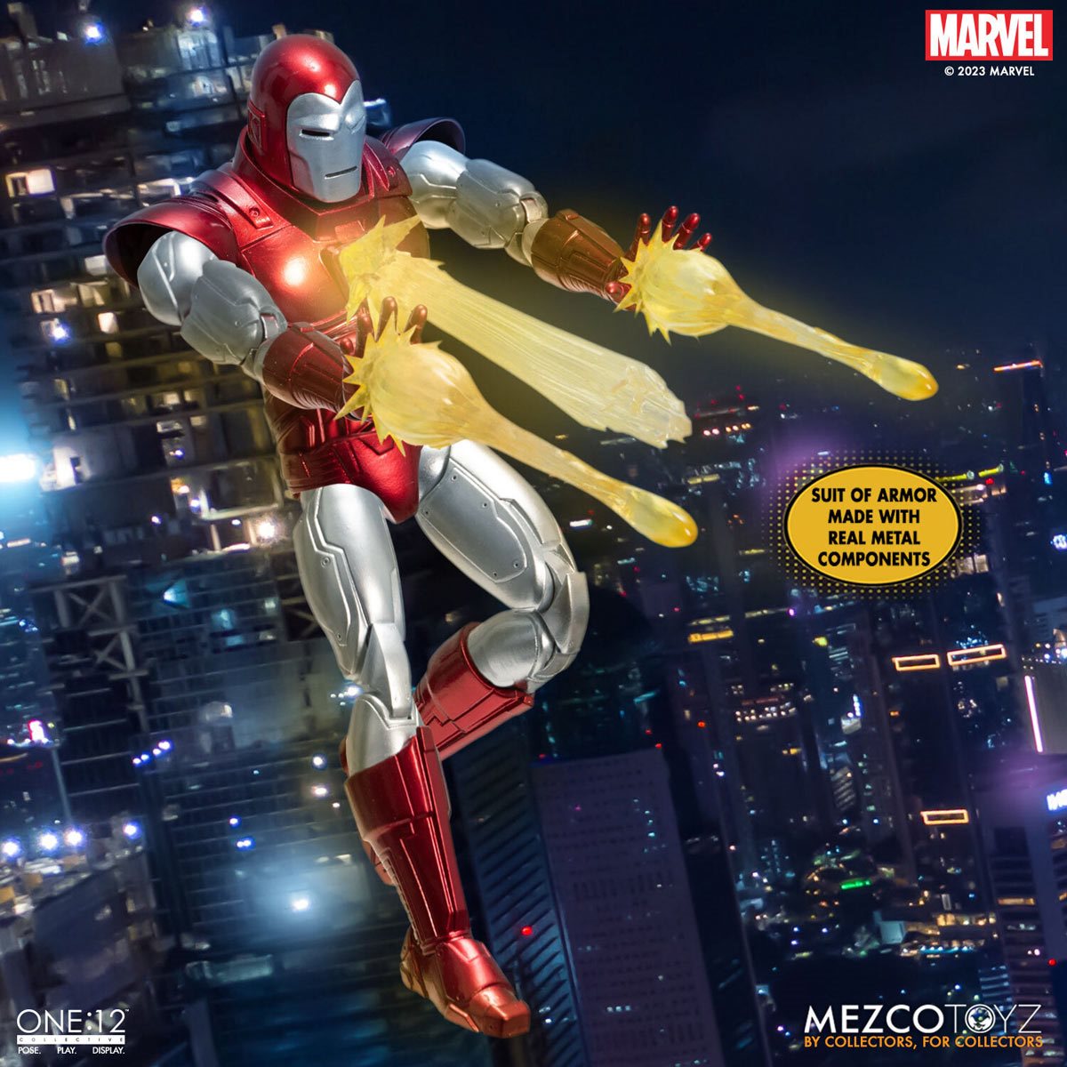 Mezco 1:12 Iron Man: Silver Centurion