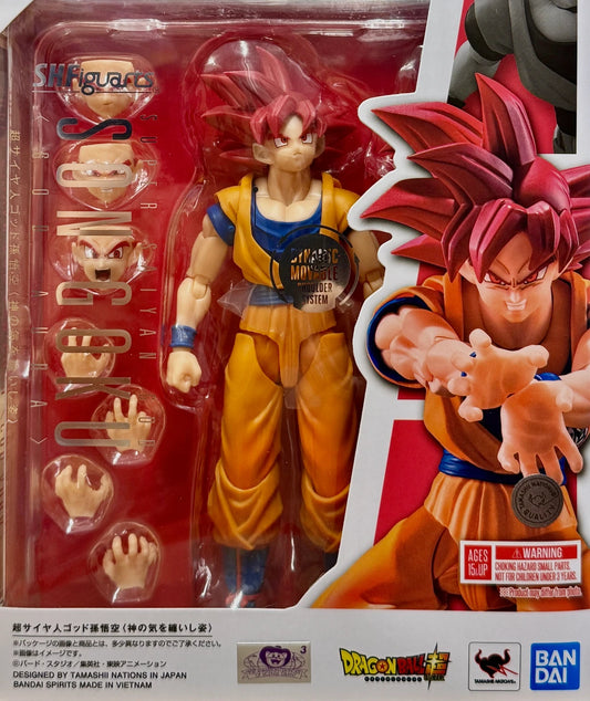 Dragon Ball Super Saiyan God Son Goku God Aura S.H.Figuarts Action Figure
