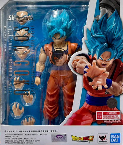 Dragon Ball Super Saiyan God Super Saiyan Son Goku Blue Power Transcending Limits S.H.Figuarts Action Figure