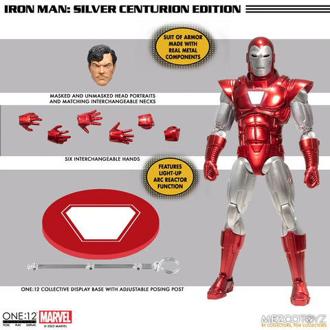 Mezco 1:12 Iron Man: Silver Centurion